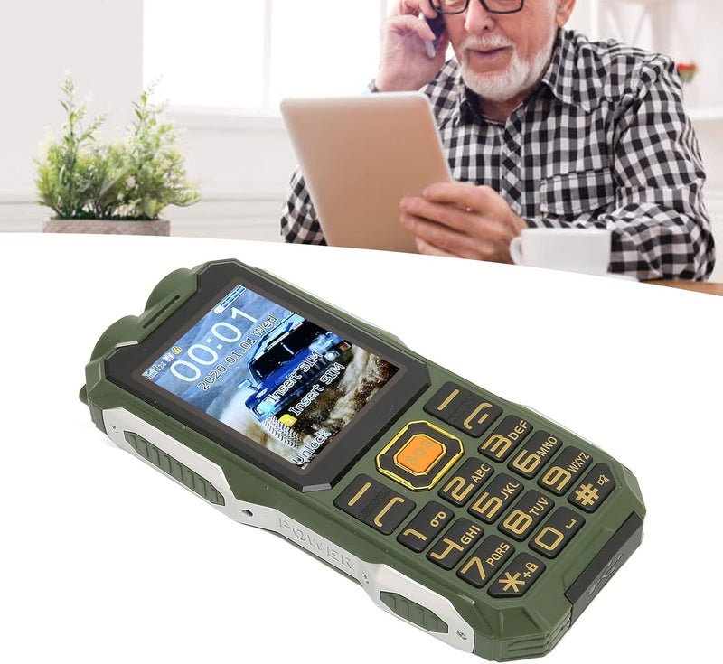 woobles Elderly Mobile Phone 2.4 Inch Stereo Surround Sound HD Dual SIM Senior Phone 2G Screen for Phone Calls (Green) - Image 2